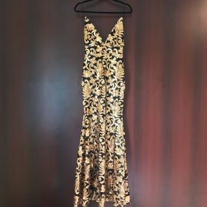 Club L Showstopper Open Back Sequin Maxi Dress